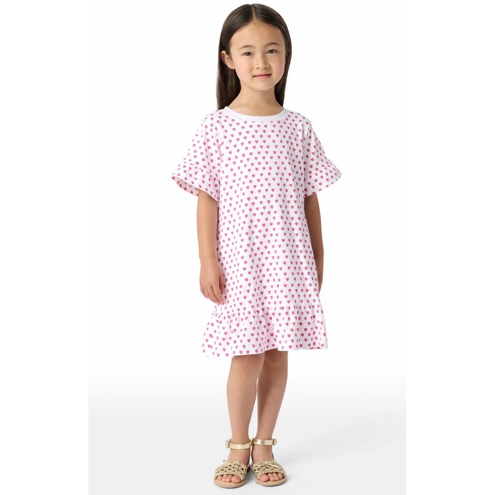 NEW! Roller Rabbit Hearts Esme Dress Girls Pink SZ 6